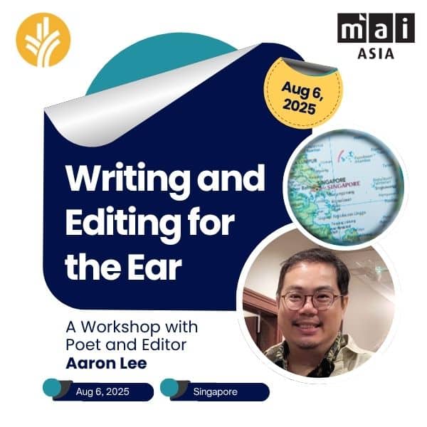 Writing and Editing for the Ear. A Workshop with Poet and Editor Aaron Lee. August 6. 2025.