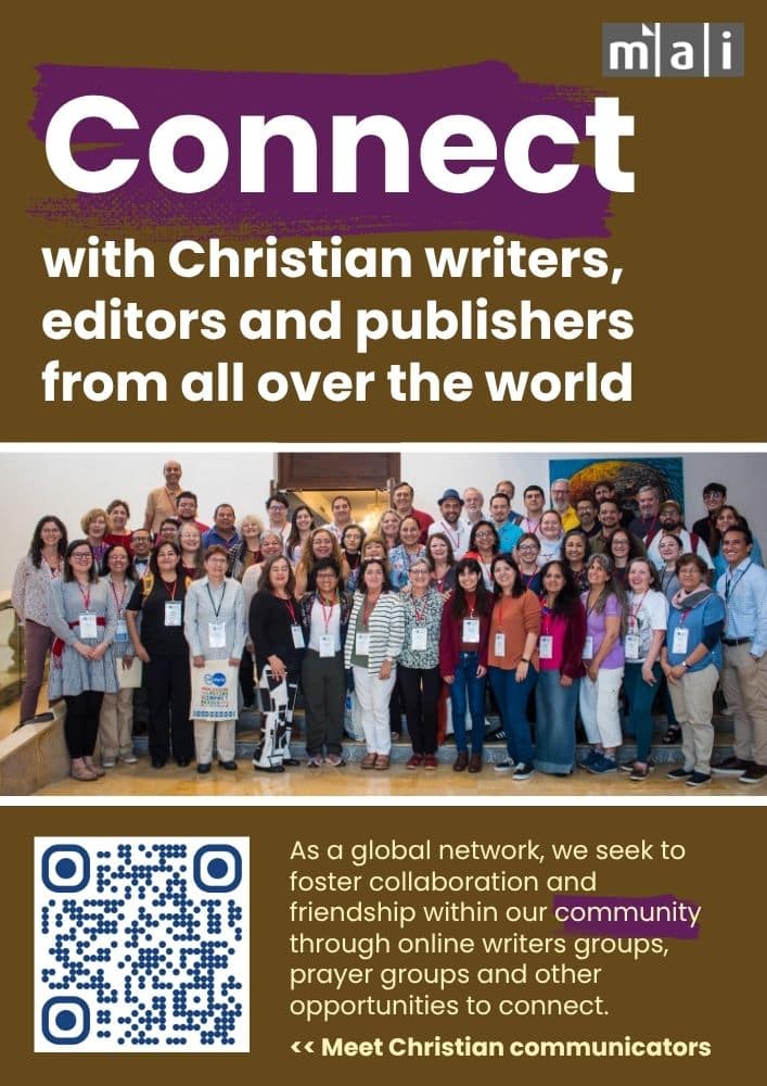 Connect with Christian writers, editors and publishers from all over the world. As a global network, we seek to foster collaboration and friendship within our community through online writers groups, prayer groups and other opportunities to connect.